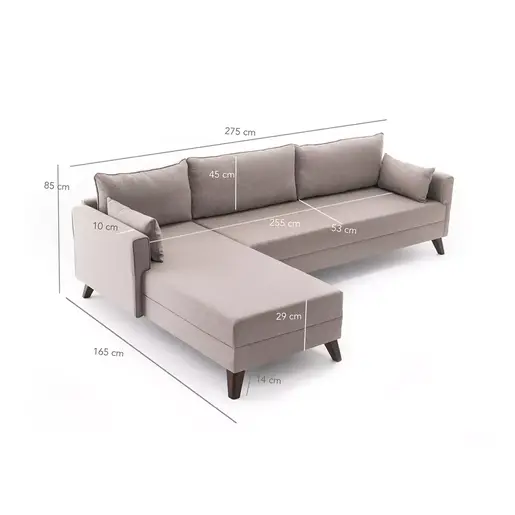 825BLC1512 Аголна гарнитура BELLA Крем