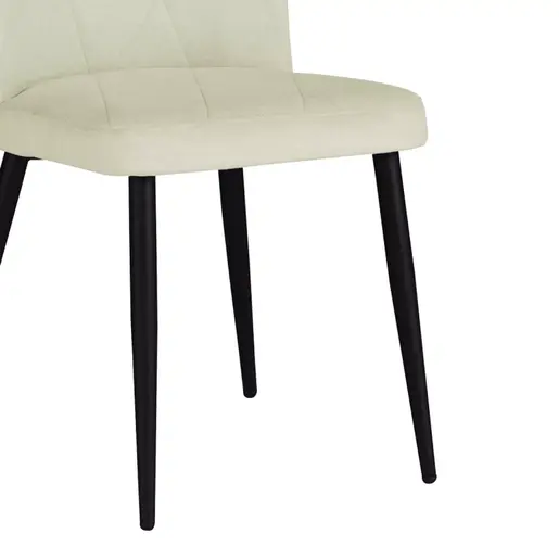 320-000015 Стол Вика екрю ткаенина-црн метал ногарки 48x58x90см