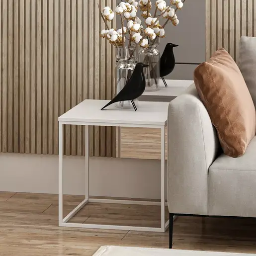 506MNR1210 Помошна масичка Basak - White