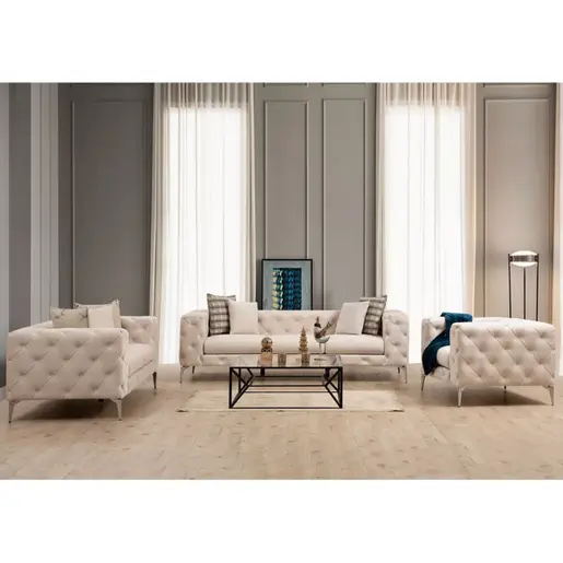 071-001288 PWF-0579 фотелја екрю ткаенина