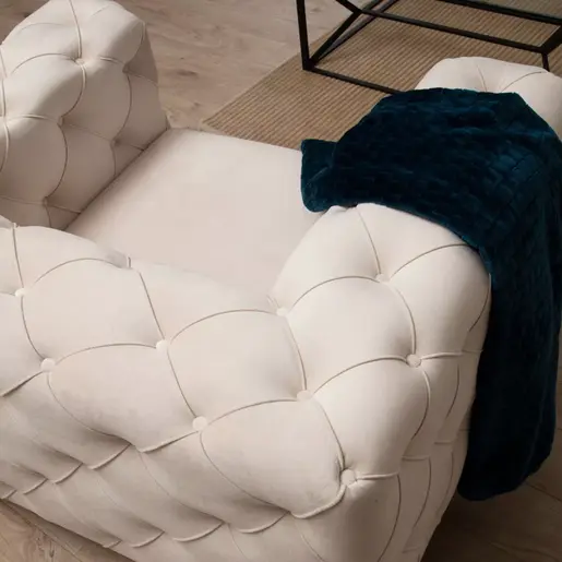 071-001288 PWF-0579 фотелја екрю ткаенина