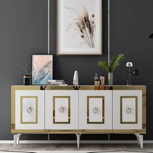 475OLV2745 Комода Karya - White, Gold