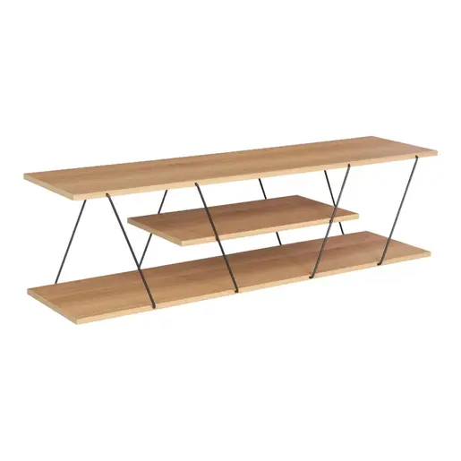 225-000029 Tars ТВ комода – сонома-црна 120x30x33 cm