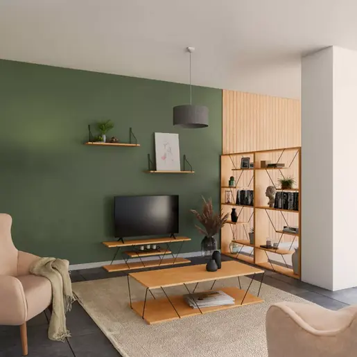 225-000029 Tars ТВ комода – сонома-црна 120x30x33 cm