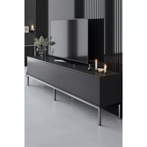 618BLY1191 Тв комода Lord - Anthracite, Silver