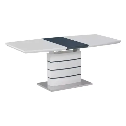 029-000264 Проширлива маса Darsile бела со сива-углен140-180x90x76см