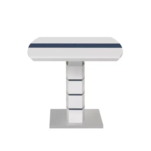 029-000264 Проширлива маса Darsile бела со сива-углен140-180x90x76см