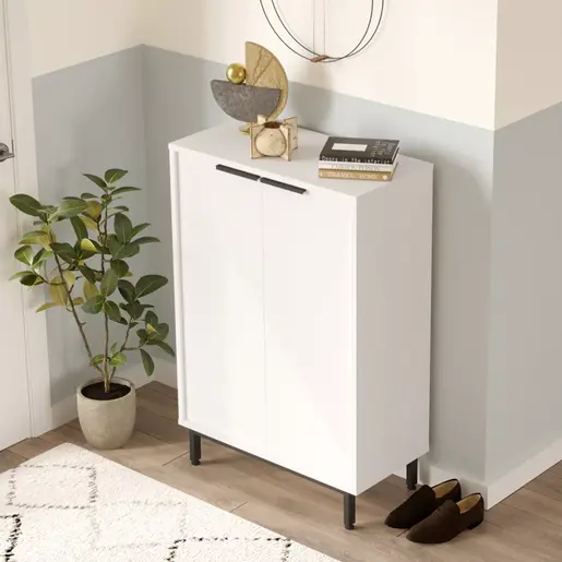 176-000208 Чевларник Kinga – бел – 72x35.5x105.6cm – за 12 пара чевли