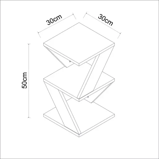 382NRC1208 Помошна масичка Albeni - White