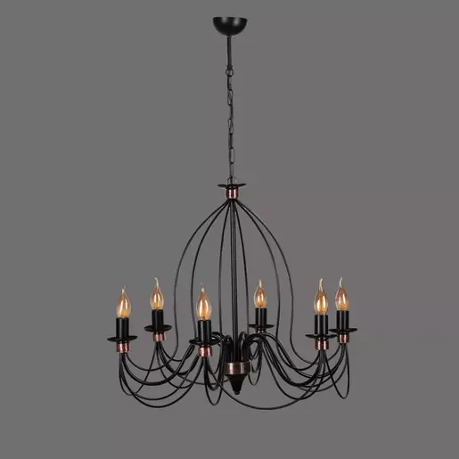 846STL1458 Лустер Berfin 6 Lı Siyah Rustik