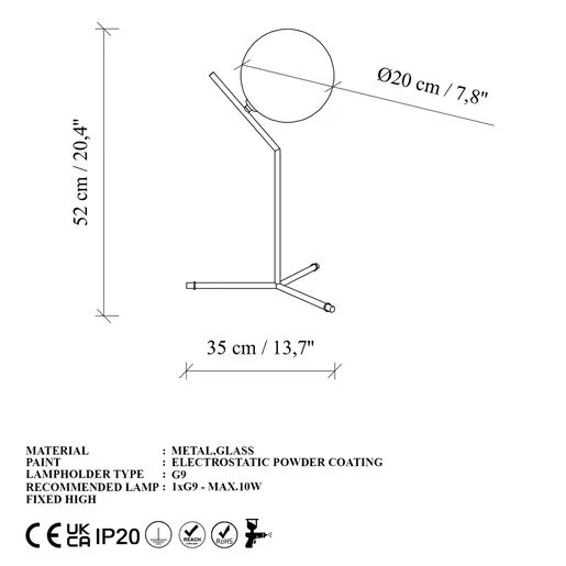 521SHN2276 Столна ламба Luminar - 14160
