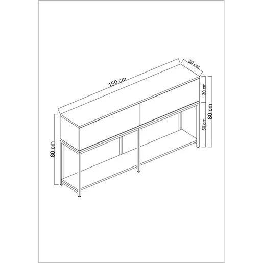 618BLY1201 Комода Lord - White, Gold