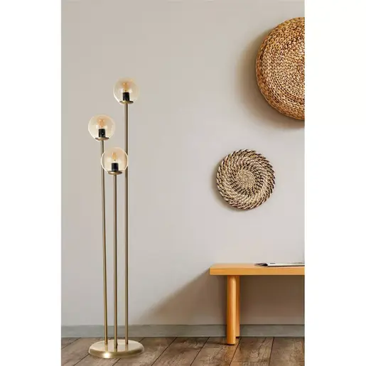 534LUN4520 Подна ламба Judy 3 Lü Eskitme Bal Camlı Lambader