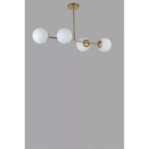 846STL5154 Лустер Yeni Favori 4 Lü Eskitme Beyaz Camlı Avize