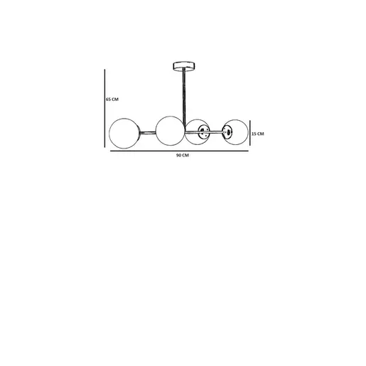 846STL5154 Лустер Yeni Favori 4 Lü Eskitme Beyaz Camlı Avize