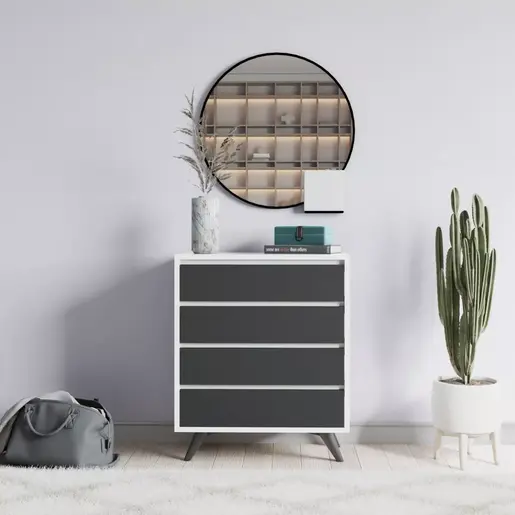 811MDD3436 Комода Suvera - White, Anthracite