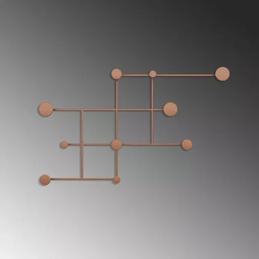 494PYT1139 Метална ѕидна закачалка Fatara-C