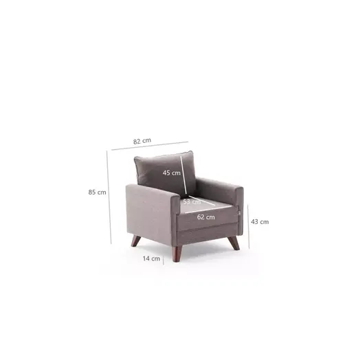 825BLC2580 Фотеља Bella Armchair - Brown