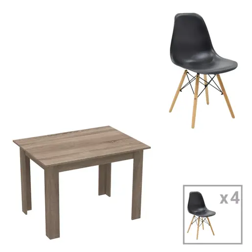 200-001199 Manka-Julita трпезариски сет сонома трфл-црна