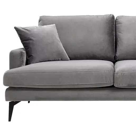 071-001244 Fortune двосед сомот антрацит-црна