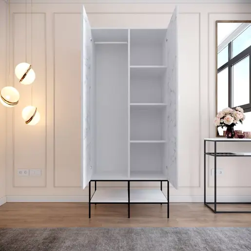 801CMY3438 Плакар Martin 2 - White, Black, Gold