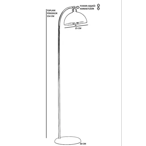 941RTN1344 Подна ламба Azra Eskitme Ufo Başlıklı Lambader