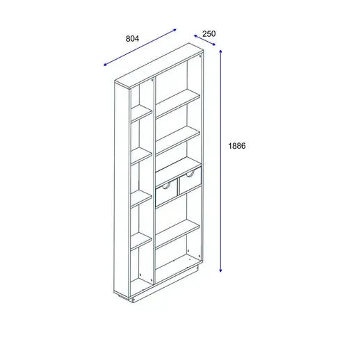550ARN1602 Полица за книги Luma