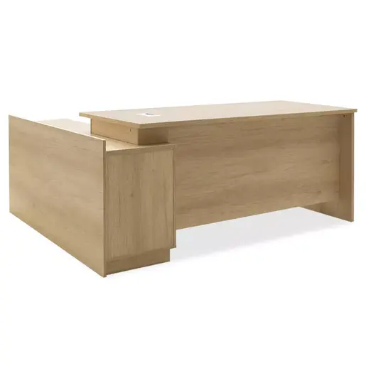 069-000029 Работна маса Amazon L-облик – 180x160x76 см, боја сонома