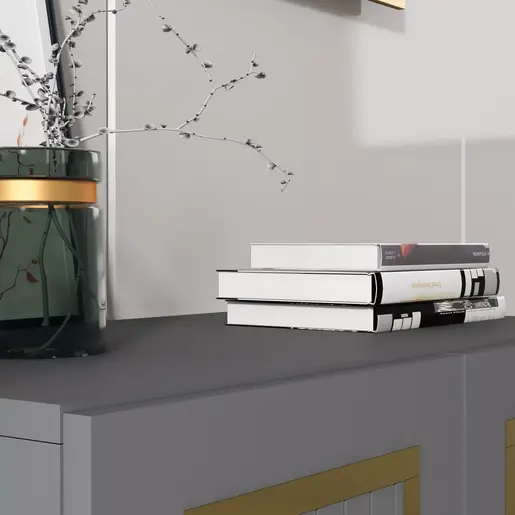 475OLV1758 Комода Capri - Anthracite, Gold