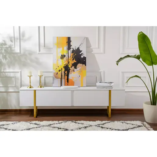 241NRD1312 ТВ Комода Serenity - White, Gold