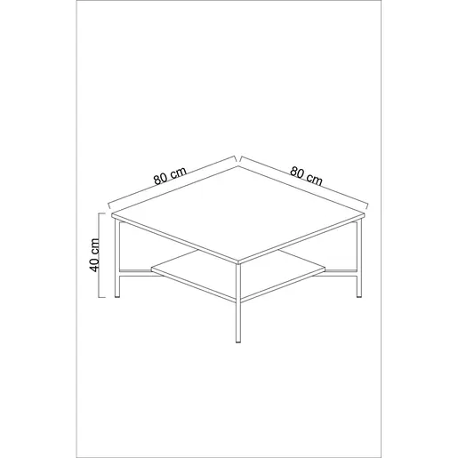 618BLY1152 Клуб Маса Gold Line - White, Black