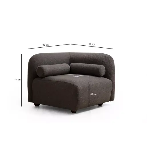 569HLN1520 Фотеља Viktor - Dark Grey