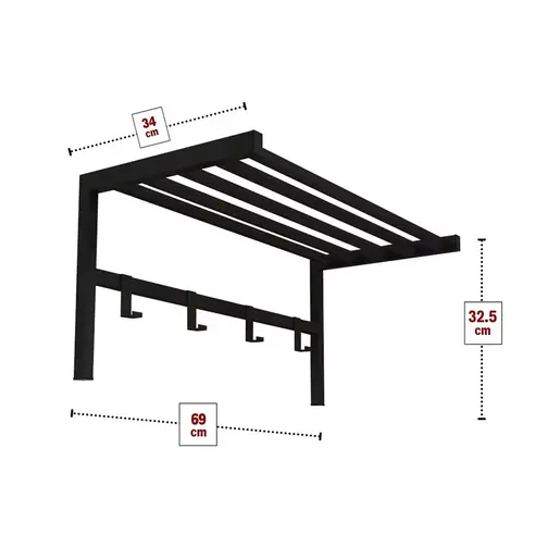 MK 21-20-06 Метална закачалка АНКАРА