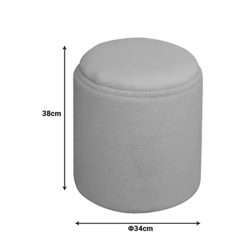 257-000035 Batur табуретка-трунк бело букле