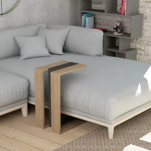 855DTE2882 Помошна масичка Muju - Oak, Anthracite, Oak