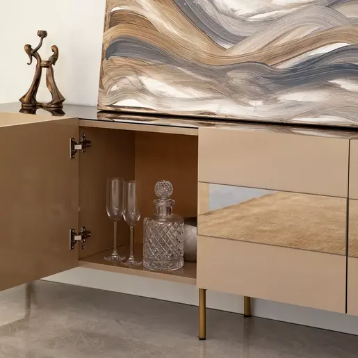 552NOS1527 Тв комода Leon - Bronze, Gold