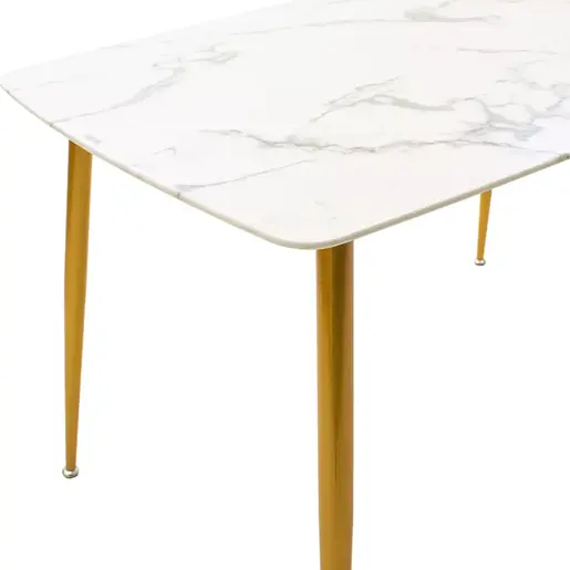 029-000086 Трпезариска маса Paris marble pattern-golden