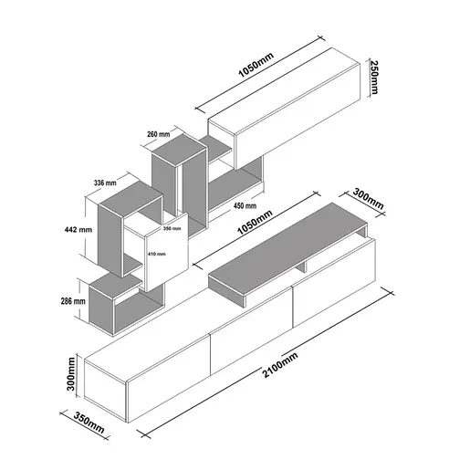 788DEC3071 ТВ Комода Amor - White