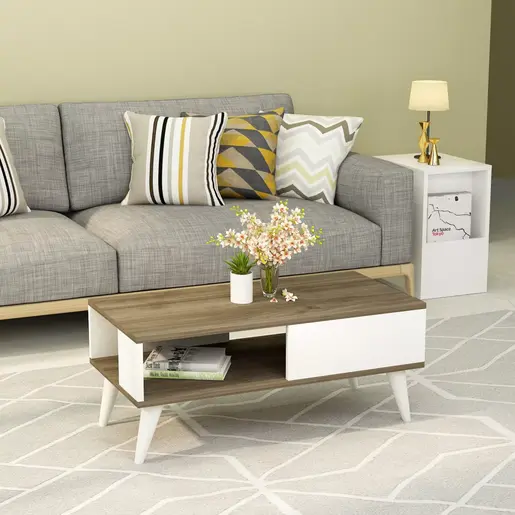 475OLV1327 Клуб Маса Seul - Walnut, White