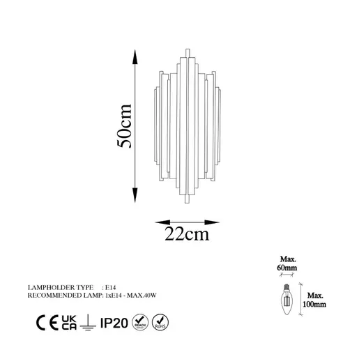 942FLG1876 Ѕидна ламба SOLIDIUM Gold