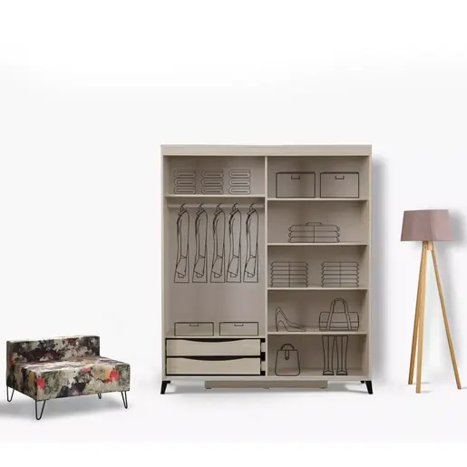 801CMY3426 Плакар Pasific Home Fuga 190 - Oak