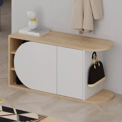 855DTE5169 Закачалка Nova Shoe Bench - Oak, White
