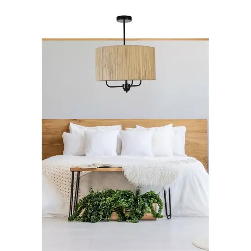 846STL5129 Лустер Bambu 010 Abajurlu 3 Lü Sarkıt Avize