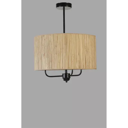 846STL5129 Лустер Bambu 010 Abajurlu 3 Lü Sarkıt Avize