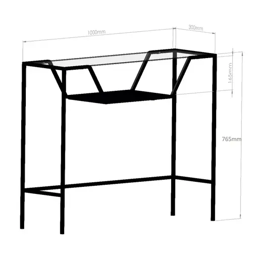 706CLN1187 Комода Lala - Black, Glass