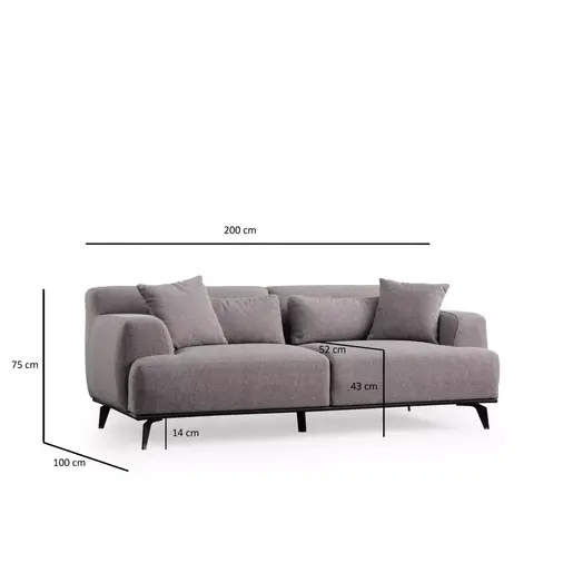 560ARE1547 Софа Jaguar 2 - Brown, Grey