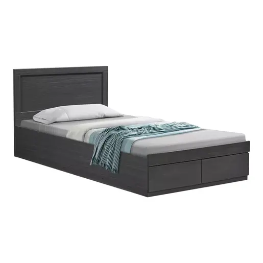 123-000244 Bed Olympus pakoworld with drawer in wenge color 100x200cm