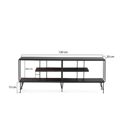 854KLN3043 Тв комода Eze - Anthracite