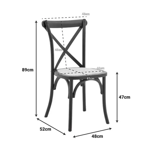 263-000056 Dylon столица стаклива бука-ратан седиште