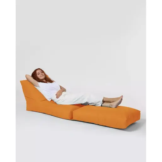 248FRN1216 Bean Bag Siesta Sofa Bed Pouf - Orange